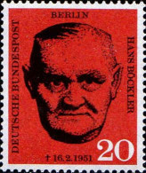 Berlin Poste N** Yv:176 Mi:197 Hans Böckler Syndicaliste - Unused Stamps
