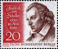 Berlin Poste N** Yv:169 Mi:190 Friedrich Von Schiller Poète - Unused Stamps