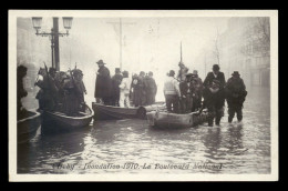 92 - CLICHY - INONDATIONS DE 1910 - LE BOULEVARD NATIONAL - Clichy