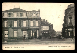 59 - AULNOYE - RUE DE LA GARE - CAFE-HOTEL DU GLOBE,  ED. BOUCHER - Aulnoye