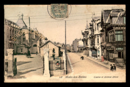 59 - MALO-LES-BAINS - CASINO ET AVENUE ABOUT - CARTE ANCIENNE COLORISEE - Malo Les Bains
