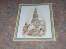 75757-         9,5 X 13,5 CM. - DOUBLE CARD, ILLUSTRATION  ANTON PIECK / ZIERIKZEE - Pieck, Anton