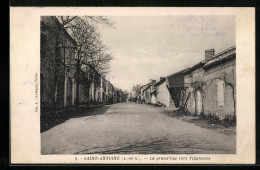 CPA Saint-Antoine, La Grand`rue Vers Villeneuve, Vue De La Rue  - Other & Unclassified