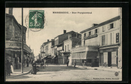 CPA Marmande, Rue Puygueraud, Vue De La Rue  - Marmande