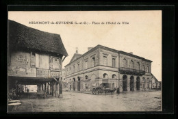 CPA Miramont-de-Guyenne, Place De L`Hotel De Ville  - Sonstige & Ohne Zuordnung