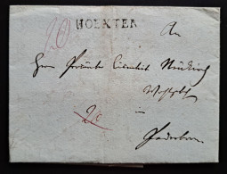 Vorphilatelie 1811, Brief Mit Inhalt HOEXTER, Feuser 1508-1 - [Voorlopers