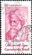 Brésil Poste Obl Yv: 709 Mi:1006 Rabindranah Tagore Poète (Beau Cachet Rond) - Gebruikt