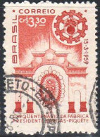 Brésil Poste Obl Yv: 685 Mi:967 Fabrica Presidente Vargas-Piquete (TB Cachet Rond) - Used Stamps