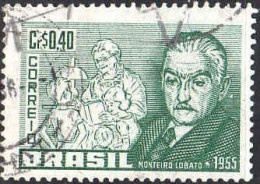 Brésil Poste Obl Yv: 612 Mi:885 Monteiro Lobato Ecrivain (cachet Rond) - Used Stamps