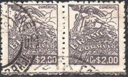 Brésil Poste Obl Yv: 468 Mi:708XI Comercio (TB Cachet Rond) Paire - Used Stamps