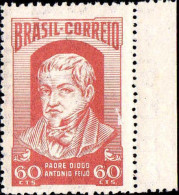 Brésil Poste N** Yv: 521 Mi:791 Padre Diogo Antonio Feijo Bord De Feuille - Unused Stamps