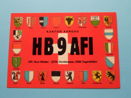 HB9AFI - Kurt Wetter Tegerfelden SWITZERLAND / AARGAU ( Radio / QSL ) 1965 ( See SCANS ) ! - Andere & Zonder Classificatie