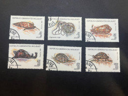 16-5-2024 (stamp) Solomon Islands - 6 Used Shell & Molusque (Madagascar) - Madagaskar (1960-...)