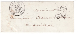 12 AVEYRON MUR DE BARREZ Env Vide TAD Type 13 Du 25/04/1852 Taxe 25 DT SUP - 1849-1876: Classic Period