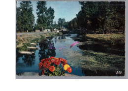 MARAIS POITEVIN 79 - Paysage Pittoresque De La Venise Verte Bouquet De Fleur Carte Vierge - Autres & Non Classés