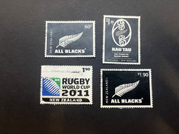 16-5-2024 (stamp) New Zealand - 4 Used & Mint - RUGBY Sport - Rugby