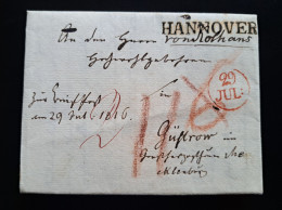 Vorphilatelie 1814, Brief Mit Inhalt HANNOVER, Feuser 1370-5 - Precursores