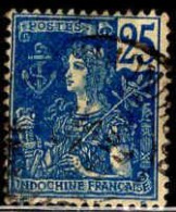 Indochine Poste Obl Yv: 31 Mi:31 Allégorie De Grasset (TB Cachet Rond) - Usados