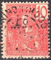 Indochine Poste Obl Yv: 28 Mi:28 Allégorie De Grasset (Beau Cachet Rond) - Used Stamps