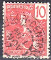 Indochine Poste Obl Yv: 28 Mi:28 Allégorie De Grasset (TB Cachet à Date) - Used Stamps