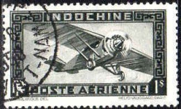 Indochine Avion Obl Yv:11 Mi:194 Monoteur (TB Cachet Rond) - Airmail