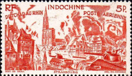 Indochine Avion N** Yv:45 Mi:357 Du Tchad Au Rhin Strasbourg - Airmail