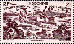 Indochine Avion N** Yv:43 Mi:355 Du Tchad Au Rhin Normandie - Aéreo