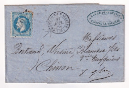 Lettre 1868 Château La Vallière Rougé Père & Fils Chinon Indre Et Loire - 1862 Napoléon III