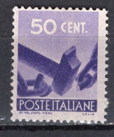 Y0005 - ITALIA Ss N°547 - ITALIE Yv N°485 ** DEMOCRATICA - 1946-60: Mint/hinged