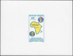 Gabon 1981  Y&T PA 250, Feuillet De Luxe. Transporteurs Et Distributeurs D'énergie électrique Des Pays Africains. Carte - Elektriciteit