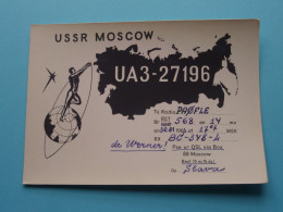 UA3-27196 - U.S.S.R. MOSCOW - Werner ( Radio / QSL ) 1963 ( See SCANS ) ! - Sonstige & Ohne Zuordnung