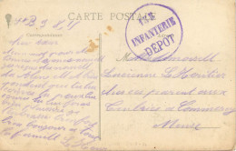 CACHET DU DEPOT DU 155E REGIMENT D'INFANTERIE A ST BRIEUC LE 9.8.1915 - Guerra De 1914-18