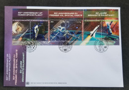 United Nations 50th Anniversary Human Space Flight 2011 Astronomy Space Craft (FDC) - Altri & Non Classificati