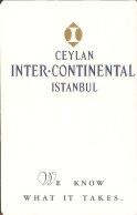 TURCHIA   KEY HOTEL   Inter-Continental Ceylan  Istanbul - Hotelsleutels (kaarten)
