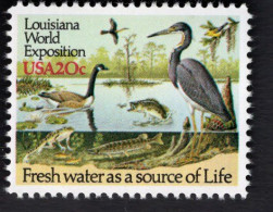 205544605 1984 SCOTT 2086 (XX) POSTFRIS MINT NEVER HINGED - LOUISIANA WORLD EXPOSITION - BAYOU WILDLIFE - BIRDS - Neufs