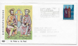 Enveloppe Premier Jour - Kirchenpatrone- Peter Paul Mauren  17 Aout 1969 Liechtenstein -Vaduz  (circulé) - Oblitérés