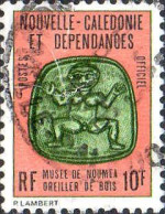 Nle-Calédonie Service Obl Yv:19 Mi:19 Musée De Nouméa Oreiller De Bois (Beau Cachet Rond) - Dienstzegels