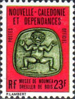 Nle-Calédonie Service N** Yv:31 Mi:31 Musée De Nouméa Oreiller De Bois - Officials