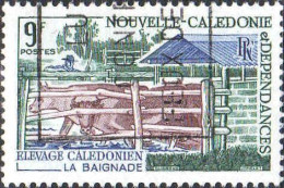 Nle-Calédonie Poste Obl Yv: 356 Mi:466 Elevage Calédonien La Baignade (Belle Obl.mécanique) - Usados