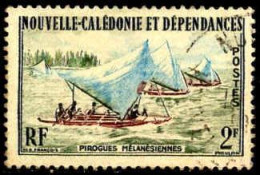 Nle-Calédonie Poste Obl Yv: 302 Mi:378 Pirogues Mélanésiennes (cachet Rond) - Used Stamps