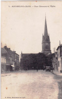 51 - Marne -  MOURMELON Le GRAND -  Place Clemenceau Et L église - Mourmelon Le Grand