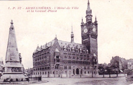 59 - Nord -  ARMENTIERES - L Hotel De Ville Et La Grand Place - Armentieres