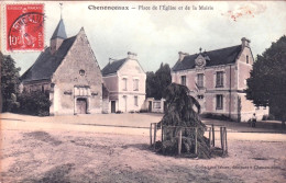 37 - Indre Et Loire -   CHENONCEAUX  -  Place De L église Et De La Mairie - Chenonceaux
