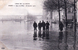 75 - PARIS - Crue De La Seine 1910 -   Quai De Billy - Inondations De 1910