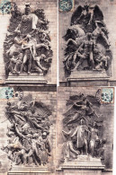 75 - PARIS - Les Hauts Reliefs De L Arc De Triomphe - LOT 4 Cartes - Triumphbogen