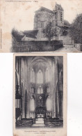 78 - Yvelines -  LOT 2 CARTES  - SAINT SULPICE  De FAVIERES - L Eglise Et Interieur De L église - Other & Unclassified