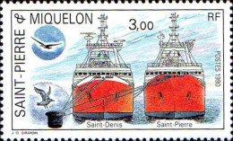 SPM Poste N** Yv: 528 Saint-Denis Saint-Pierre Navires (Thème) - Bateaux