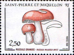 SPM Poste N** Yv: 486 Russule Orangée-Russula Paludosa Britz (Thème) - Champignons
