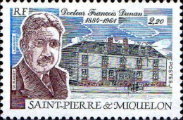 SPM Poste N** Yv: 476 Docteur François Dunan (Thème) - Médecine