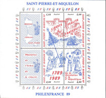 SPM Bloc N** Yv: 3  Philexfrance 89 (Thème) - Philatelic Exhibitions